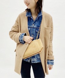 plage | 【R’IAM】ツィードダブル ジャケット◆(ノーカラージャケット)