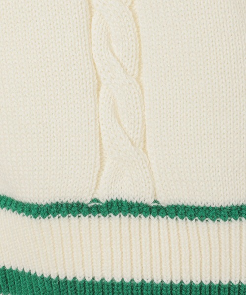GLOBAL WORK(グローバルワーク)の「AND YUA ANY/ラインニットベストSET/261479(ベスト・キッズ・ベージュ/オフホワイト・150cm/160cm)」の22枚目の写真