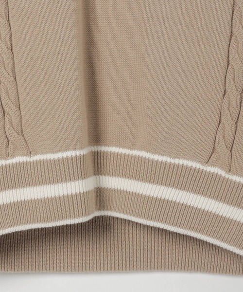 GLOBAL WORK(グローバルワーク)の「AND YUA ANY/ラインニットベストSET/261479(ベスト・キッズ・ベージュ/オフホワイト・150cm/160cm)」の12枚目の写真