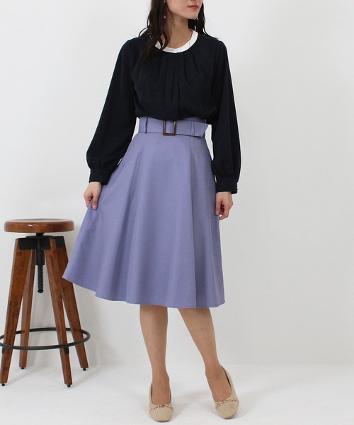 TRUDEA（トルディア）の「配色バンドカラー2WAYブラウス（シャツ/ブラウス・レディース・ホワイト/ミント/ピンクベージュ/ベージュ/ネイビー/チャコールグレー・MEDIUM/LARGE/SMALL）」の15枚目の写真