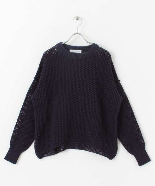 URBAN RESEARCH(アーバンリサーチ)の「『Oggi 5月号掲載』『Gina 2022Spring掲載』メッシュニット(ニット/セーター・レディース・オレンジ系その他/アイボリー/ネイビー・FREE)」の10枚目の写真