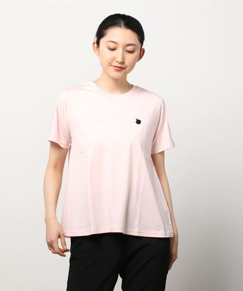 Disney（ディズニー）の「ディズニー  冷感コットンチュニックTシャツ（Tシャツ/カットソー・レディース・ピンク/ホワイト・M/L/XL/S）」の2枚目の写真