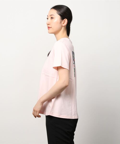 Disney（ディズニー）の「ディズニー  冷感コットンチュニックTシャツ（Tシャツ/カットソー・レディース・ピンク/ホワイト・M/L/XL/S）」の4枚目の写真
