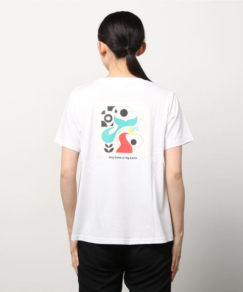 Disney（ディズニー）の「ディズニー  冷感コットンチュニックTシャツ（Tシャツ/カットソー・レディース・ピンク/ホワイト・M/L/XL/S）」の3枚目の写真