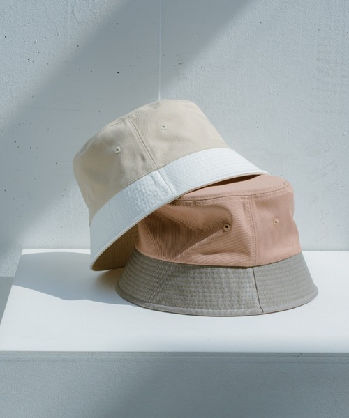 INTER FACTORY（インターファクトリー）の「【るい【YouTuberるぅきぃ夫婦】 - リバーシブルバケットハット　made in INTER FACTORY（ハット・レディース・カーキ/ホワイト・FREE）」の10枚目の写真