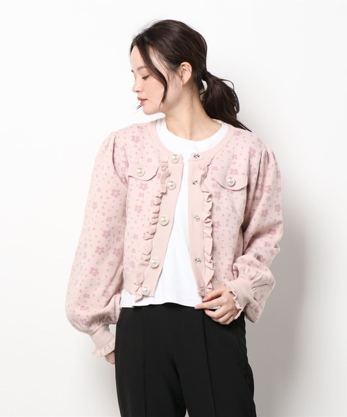 Swankiss(スワンキス)の「JF fleur JQ C/D(カーディガン/ボレロ・レディース・ブラック/オフホワイト/ピンク・FREE)」の3枚目の写真