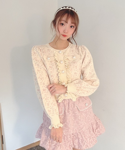 Swankiss(スワンキス)の「JF fleur JQ C/D(カーディガン/ボレロ・レディース・ブラック/オフホワイト/ピンク・FREE)」の4枚目の写真