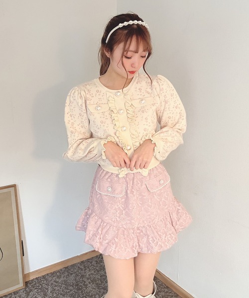 Swankiss(スワンキス)の「JF fleur JQ C/D(カーディガン/ボレロ・レディース・ブラック/オフホワイト/ピンク・FREE)」の5枚目の写真