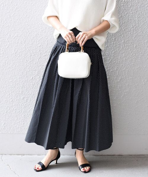 SHIPS(シップス)の「【SHIPS別注】BENCH MARKING SHIRT:〈洗濯機可能〉ドットスカート(スカート・レディース・ネイビー・ONE SIZE)」の10枚目の写真