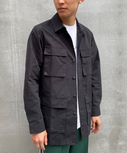 CIAOPANIC（チャオパニック）の「一枚で男らしさ溢れるミリタリー感に！M-65 BDUジャケット（ミリタリージャケット・メンズ・ホワイト/ブラック/オリーブ・MEDIUM/LARGE）」の13枚目の写真