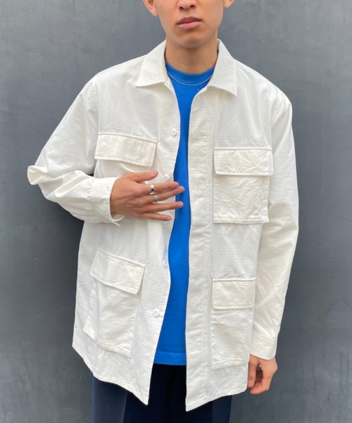 CIAOPANIC（チャオパニック）の「一枚で男らしさ溢れるミリタリー感に！M-65 BDUジャケット（ミリタリージャケット・メンズ・ホワイト/ブラック/オリーブ・MEDIUM/LARGE）」の16枚目の写真