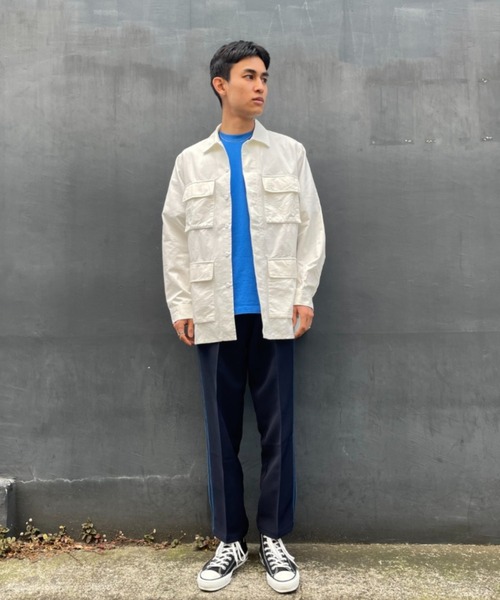 CIAOPANIC（チャオパニック）の「一枚で男らしさ溢れるミリタリー感に！M-65 BDUジャケット（ミリタリージャケット・メンズ・ホワイト/ブラック/オリーブ・MEDIUM/LARGE）」の4枚目の写真