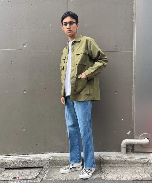 CIAOPANIC（チャオパニック）の「一枚で男らしさ溢れるミリタリー感に！M-65 BDUジャケット（ミリタリージャケット・メンズ・ホワイト/ブラック/オリーブ・MEDIUM/LARGE）」の22枚目の写真