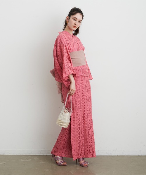 新品　LA BELLE ETUDE 　レース　浴衣　セパレート　ラベンダー　紫 新品 LA BELLE ETUDE レース 浴衣 セパレート ラベンダー 紫