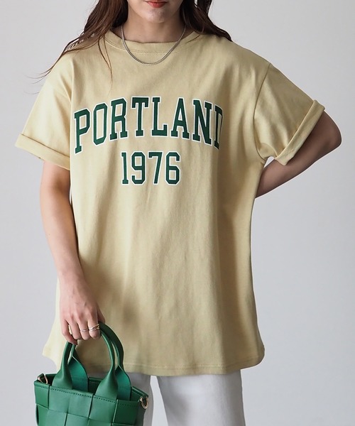 Riberry(リベリー)の「コットンカレッジロゴT(Tシャツ/カットソー・レディース・A/B/C/D/E/F/G/H/I/J/K/L/M/N/P/O・FREE)」の12枚目の写真