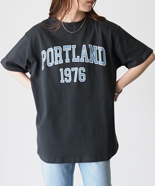 Riberry(リベリー)の「コットンカレッジロゴT(Tシャツ/カットソー・レディース・A/B/C/D/E/F/G/H/I/J/K/L/M/N/P/O・FREE)」の13枚目の写真