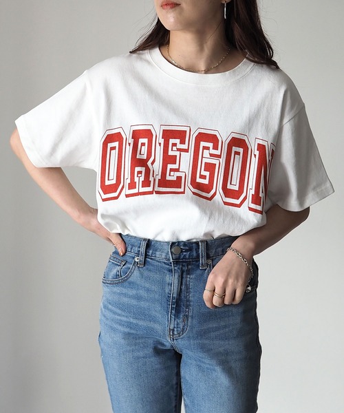 Riberry(リベリー)の「コットンカレッジロゴT(Tシャツ/カットソー・レディース・A/B/C/D/E/F/G/H/I/J/K/L/M/N/P/O・FREE)」の18枚目の写真