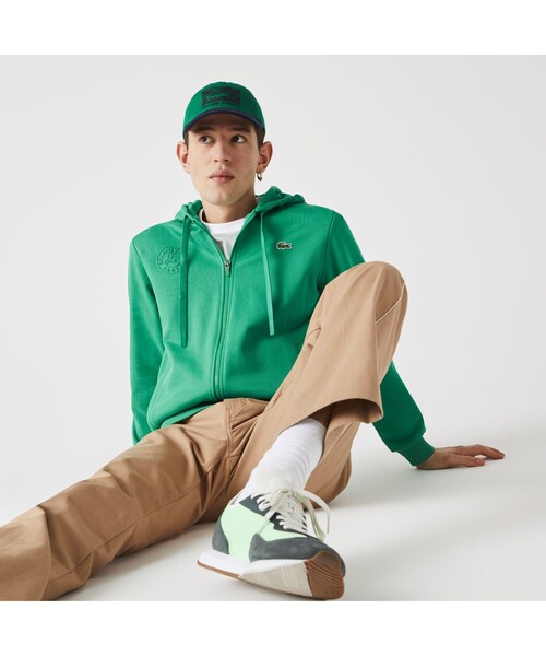 LACOSTE（ラコステ）の「「ローラン・ギャロス」ジップアップスウェットパーカ（パーカー・メンズ・グリーン/ダークネイビー・2/3/5/4）」の8枚目の写真
