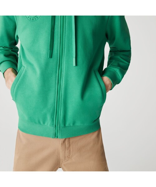 LACOSTE（ラコステ）の「「ローラン・ギャロス」ジップアップスウェットパーカ（パーカー・メンズ・グリーン/ダークネイビー・2/3/5/4）」の4枚目の写真