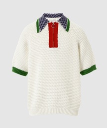 HALF ZIP KNIT POLO