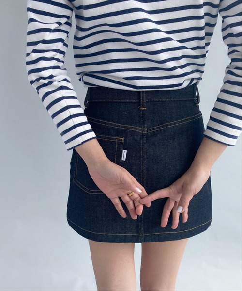 Charles Chaton（シャルルシャトン）の「デニムペティートスカート(36サイズ)（デニムスカート・レディース・ブルー・36）」の4枚目の写真