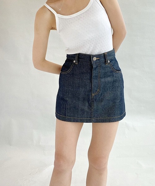 Charles Chaton（シャルルシャトン）の「デニムペティートスカート(36サイズ)（デニムスカート・レディース・ブルー・36）」の19枚目の写真