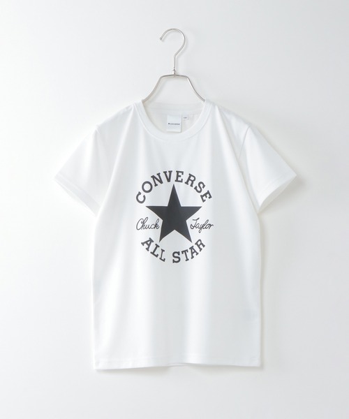 CONVERSE ALL STAR(コンバースオールスター)の「【WEB限定】【キッズ】CONVERSE コンバース ワンスターセットアップ(130~160cm)(セットアップ・キッズ・マジェンタ/ホワイト・150/160/140/130)」の3枚目の写真