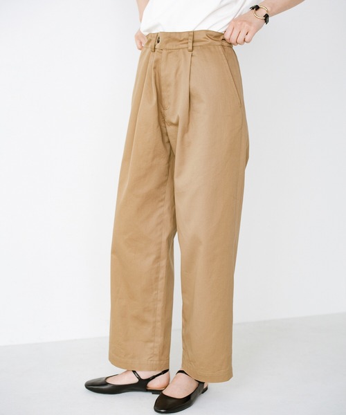 haco!（ハコ）の「定番でずっとはきたい！ＰＢＰオーガニックコットン　シンプルチノパン（ユニセックス）（チノパンツ・レディース・ベージュ・1/2/3）」の4枚目の写真