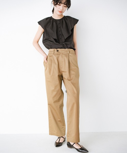 haco!（ハコ）の「定番でずっとはきたい！ＰＢＰオーガニックコットン　シンプルチノパン（ユニセックス）（チノパンツ・レディース・ベージュ・1/2/3）」の9枚目の写真