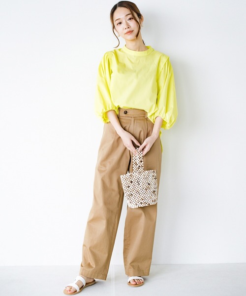 haco!（ハコ）の「定番でずっとはきたい！ＰＢＰオーガニックコットン　シンプルチノパン（ユニセックス）（チノパンツ・レディース・ベージュ・1/2/3）」の13枚目の写真