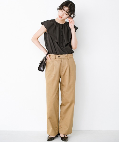 haco!（ハコ）の「定番でずっとはきたい！ＰＢＰオーガニックコットン　シンプルチノパン（ユニセックス）（チノパンツ・レディース・ベージュ・1/2/3）」の10枚目の写真