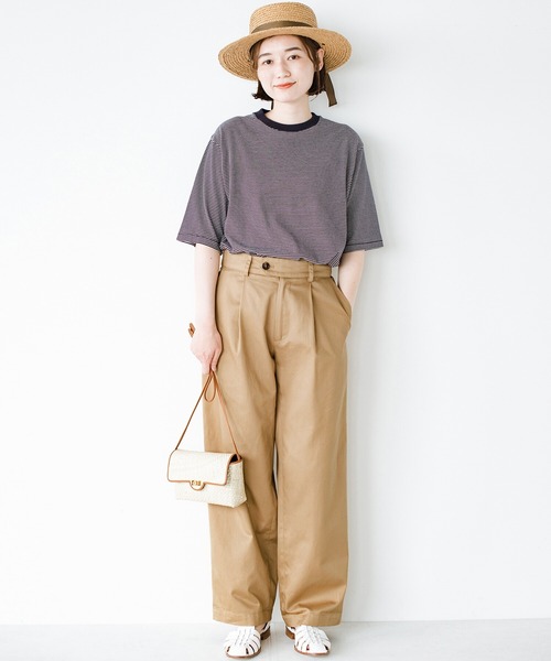 haco!（ハコ）の「定番でずっとはきたい！ＰＢＰオーガニックコットン　シンプルチノパン（ユニセックス）（チノパンツ・レディース・ベージュ・1/2/3）」の14枚目の写真