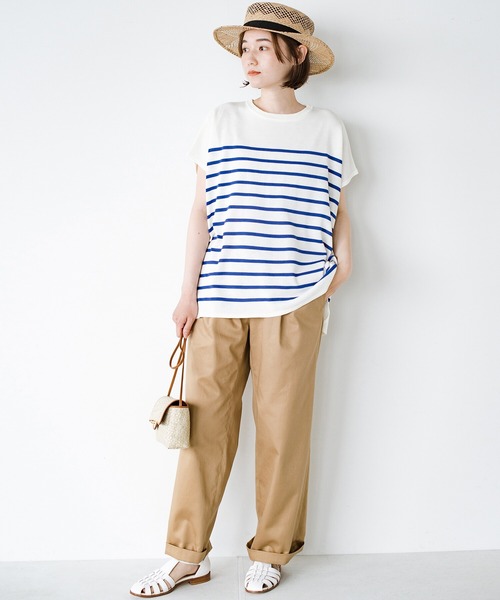 haco!（ハコ）の「定番でずっとはきたい！ＰＢＰオーガニックコットン　シンプルチノパン（ユニセックス）（チノパンツ・レディース・ベージュ・1/2/3）」の15枚目の写真