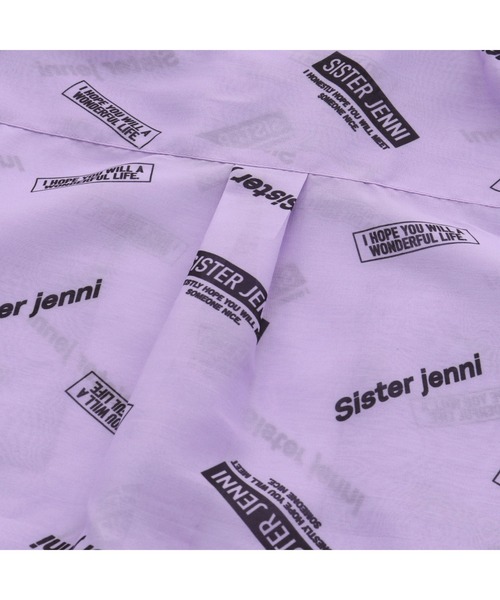 SISTER JENNI（SISTER JENNI）の「ロゴ総柄シアーシャツ（シャツ/ブラウス・キッズ・ブラック/ラベンダー・130cm/140cm/150cm/160cm）」の10枚目の写真