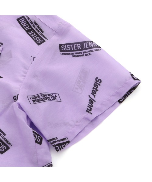 SISTER JENNI（SISTER JENNI）の「ロゴ総柄シアーシャツ（シャツ/ブラウス・キッズ・ブラック/ラベンダー・130cm/140cm/150cm/160cm）」の14枚目の写真