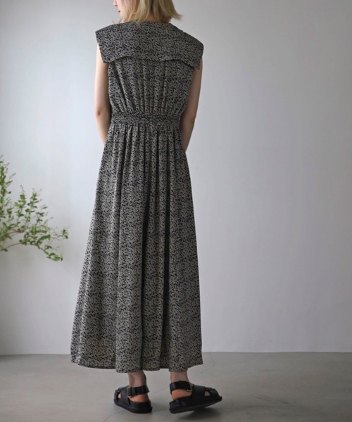 UNFIELD（アンフィールド）の「【UNFIELD】スクエアBigカラーノースリーブワンピース（ワンピース・レディース・ブラック/オレンジ・FREE）」の16枚目の写真