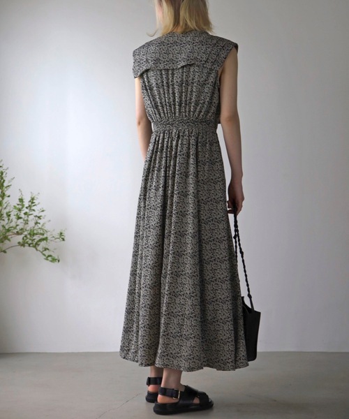 UNFIELD（アンフィールド）の「【UNFIELD】スクエアBigカラーノースリーブワンピース（ワンピース・レディース・ブラック/オレンジ・FREE）」の18枚目の写真