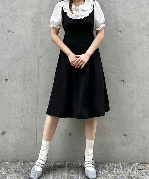 Crea titty&Co. PETIT（クレアティティーアンドコープチ）の「【Crea titty&Co.PETIT】デコルテフリルタックワンピース（ワンピース・レディース・ブラック・FREE）」の9枚目の写真