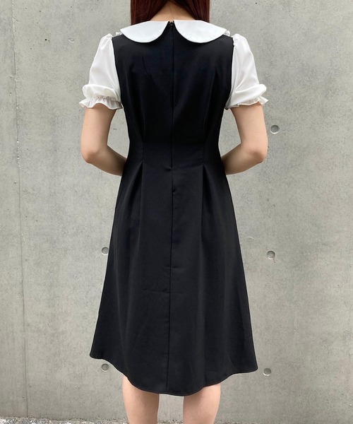 Crea titty&Co. PETIT（クレアティティーアンドコープチ）の「【Crea titty&Co.PETIT】デコルテフリルタックワンピース（ワンピース・レディース・ブラック・FREE）」の4枚目の写真