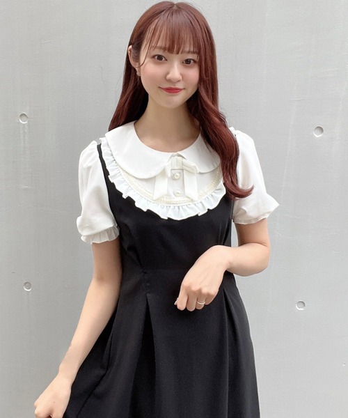 Crea titty&Co. PETIT（クレアティティーアンドコープチ）の「【Crea titty&Co.PETIT】デコルテフリルタックワンピース（ワンピース・レディース・ブラック・FREE）」の13枚目の写真