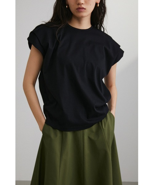 STYLEMIXER(スタイルミキサー)の「バルーンスリーブT(Tシャツ/カットソー・レディース・ブラック/ホワイト/ライトグリーン/ベージュ・FREE)」の3枚目の写真