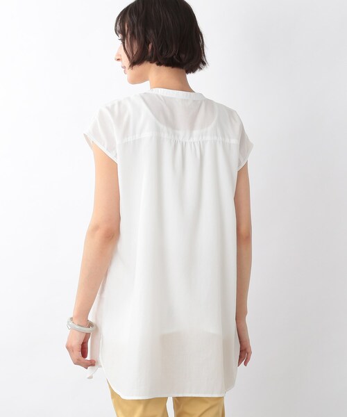 SHOO・LA・RUE（シューラルー）の「◆タック&はしごレースチュニック丈ブラウス（シャツ/ブラウス・レディース・ブラック/オフホワイト/オリーブ/ピンク系・00）」の19枚目の写真