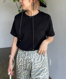 CAPRICIEUX LE'MAGE | パット入りタックスリーブTシャツ(Tシャツ/カットソー)