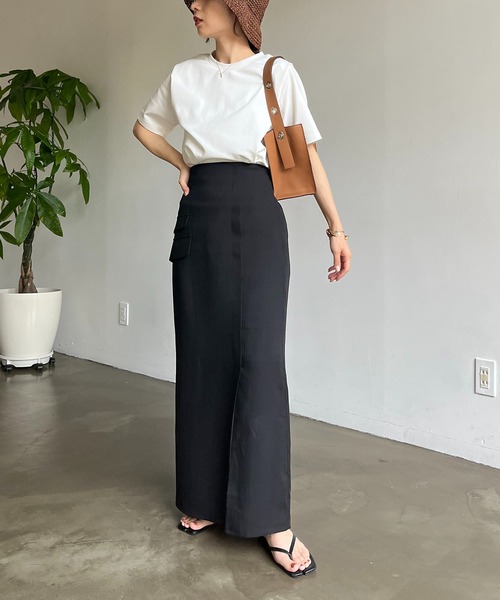 CAPRICIEUX LE'MAGE（カプリシューレマージュ）の「パット入りタックスリーブTシャツ（Tシャツ/カットソー・レディース・ブラック/イエロー/ホワイト・FREE）」の18枚目の写真