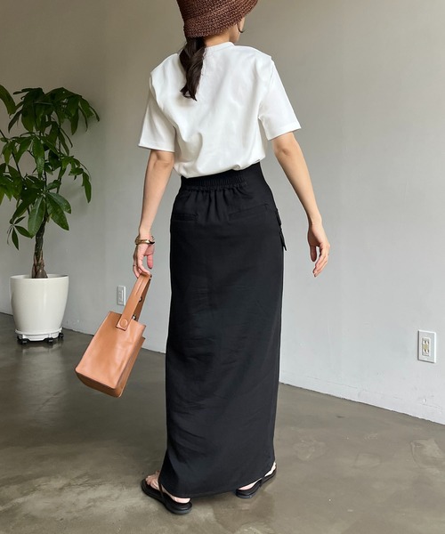 CAPRICIEUX LE'MAGE（カプリシューレマージュ）の「パット入りタックスリーブTシャツ（Tシャツ/カットソー・レディース・ブラック/イエロー/ホワイト・FREE）」の20枚目の写真