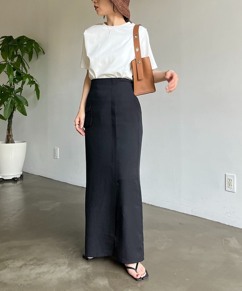 CAPRICIEUX LE'MAGE（カプリシューレマージュ）の「パット入りタックスリーブTシャツ（Tシャツ/カットソー・レディース・ブラック/イエロー/ホワイト・FREE）」の21枚目の写真