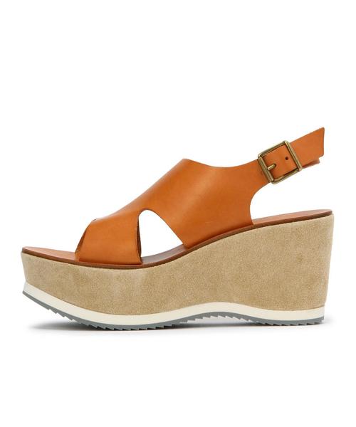 FABIO RUSCONI（ファビオルスコーニ）の「FABIO RUSCONI ウェッジサンダル/BCFABIO/R WEG SNDL（サンダル・レディース・ベージュ/ブラック・36/38/35/37）」の6枚目の写真