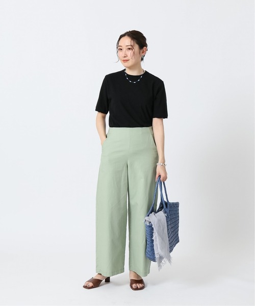 IENA（イエナ）の「【ATON/エイトン】FRESCA STANDARD TEE（Tシャツ/カットソー・レディース・ホワイト/ライトグレー/ブラック・FREE）」の4枚目の写真