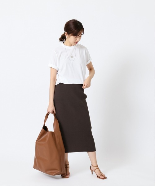 IENA（イエナ）の「【ATON/エイトン】FRESCA STANDARD TEE（Tシャツ/カットソー・レディース・ホワイト/ライトグレー/ブラック・FREE）」の17枚目の写真