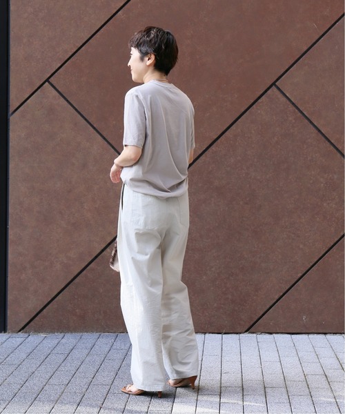 IENA（イエナ）の「【ATON/エイトン】FRESCA STANDARD TEE（Tシャツ/カットソー・レディース・ホワイト/ライトグレー/ブラック・FREE）」の18枚目の写真